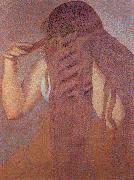Henri Edmond Cross Woman Combing her Hair oil painting on canvas